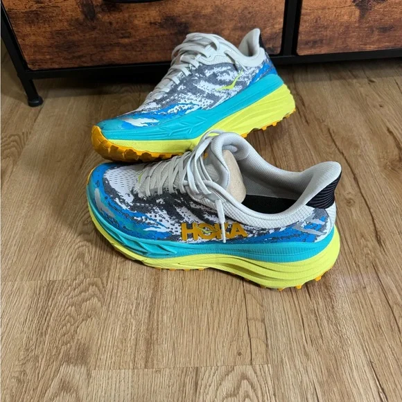 Hoka Blue and Yellow Athletic Shoes - Picture 3 of 3